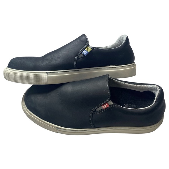 Protective Steel Toe Unisex Safety Work Slip-on Durable Thick Sole Utility Blk 9 - Picture 5 of 14